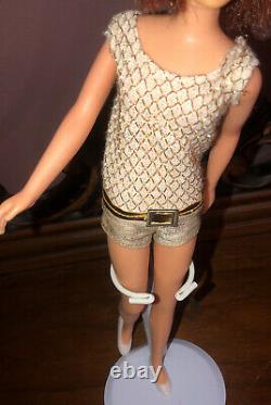 Vintage Casey Barbie Doll TNT Red Burgundy Hair w Original Swimsuit Shoes Japan