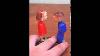Vintage Celluloid Plastic Magnetic Kissing Dolls Boy And Girl