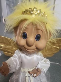 Vintage Collectors Large 24 Angel Troll Doll, Electric Motion