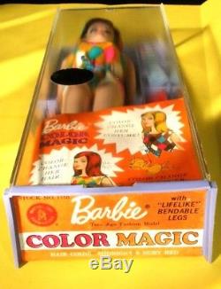 Vintage Color Magic Barbie (Ruby/Midnight) WithRARE Hard Case Box & Accessories