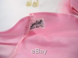 Vintage Complete Barbie 1966 Sears Exclusive Tickled Pink Formal Satin Outfit
