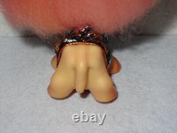 Vintage DAM D. A. M. OOAK 1960's Spring Floral Bouquet Small Cow Troll Doll