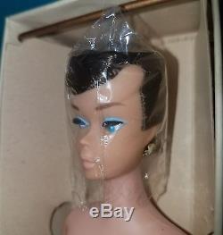 Vintage European Barbie Brunette Swirl Ponytail MIB