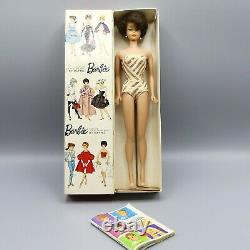 Vintage European Brunette BubbleCut Barbie 1965 MIB