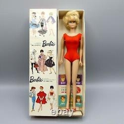 Vintage European Side part BubbleCut Barbie blonde 1965 MIB