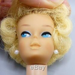 Vintage European Side part BubbleCut Barbie platinum 1965 MIB