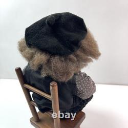 Vintage German Artist Doll Bearded Painter Figurine Handmade Cloth Sculpture