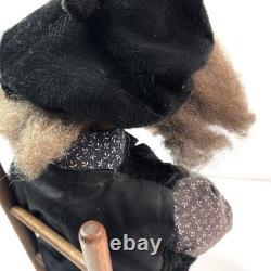 Vintage German Artist Doll Bearded Painter Figurine Handmade Cloth Sculpture