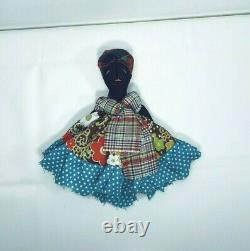 Vintage Handmade Baby Doll African American Folk Rag Doll