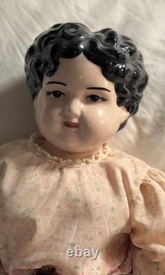 Vintage Handmade Porcelain Doll 24 Inch