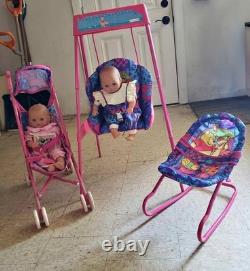 Vintage Hauck Winnie the Pooh Baby Doll Play Set, 5 Piece Set PLEASE READ