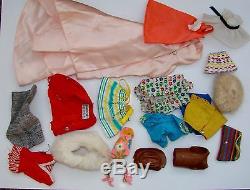 Vintage Huge Lot of 1960s Barbies, Outfits, Clothes, Accessories, 4 Dolls & Case