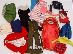 Vintage Huge Lot of 1960s Barbies, Outfits, Clothes, Accessories, 4 Dolls & Case