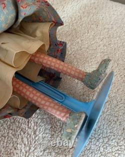 Vintage Italian Anthropomorphic Onion Head Fabric Girl Doll 10