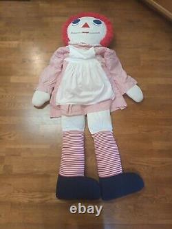 Vintage Life Size Raggedy Ann Doll 5 Feet 4 Inches Tall