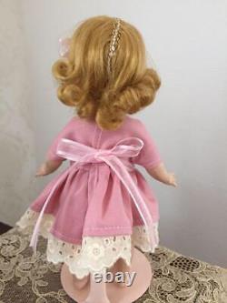 Vintage Madame Alexander Doll 8 inche Pink Lace flower Ribbon Dress