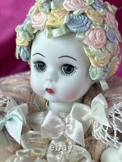 Vintage Madame Alexander Doll Pink Elizabethan Pin Cushion Pastel Roses #26480