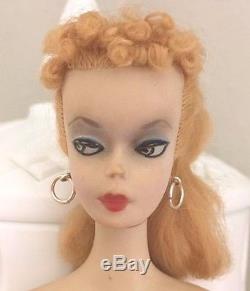 Vintage Mattel 1959 #1 Blonde Ponytail Barbie with #1 Stand & Orig. Box + Extras