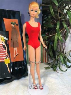 Vintage Mattel 1964 Ponytail Barbie Swirl Cut with Lots of Great Clothes