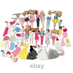 Vintage Mattel 1966, 1974-78, 1982-87 Barbie Doll Lot of 16 WithOutfits