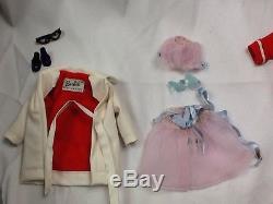 Vintage Mattel #3 Blonde Ponytail Barbie Doll Including 9 Outfits With Accessories