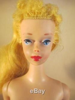 Vintage Mattel #3 Ponytail Blonde BARBIE & Titan Red MIDGE Dolls Swimsuits