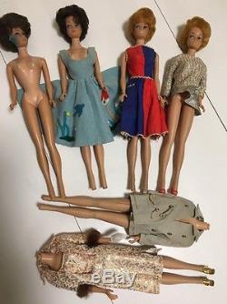 Vintage Mattel Barbie & Midge Lot 1959 1962 1958 Clothes Boxes Etc
