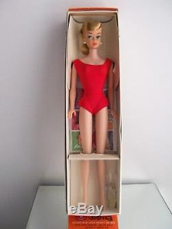 Vintage Mattel Barbie Swirl Ponytail Ash Blonde Complete Mib