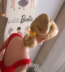 Vintage Mattel Barbie Swirl Ponytail Ash Blonde Complete Mib