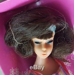 Vintage Mattel Side Part American Girl Barbie All Original Hair String/box/tag