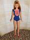 Vintage Mattel Skipper Bend Leg Doll With Red Hair, Swimsuit, Shoes & Headband