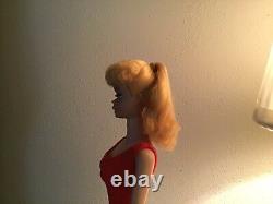 Vintage Mib Gorgeous #6 Blonde Ponytail Barbie, Nm Box, Wrist Tag, Liner, Stand