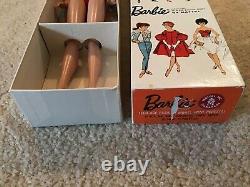 Vintage Mib Gorgeous #6 Blonde Ponytail Barbie, Nm Box, Wrist Tag, Liner, Stand