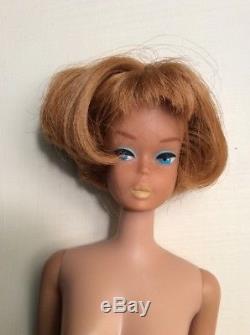 Vintage Midge 1958 Barbie Doll Strawberry BLONDE Hair Bubble Cut Blue Eyes