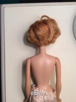 Vintage Midge 1958 Barbie Doll Strawberry BLONDE Hair Bubble Cut Blue Eyes
