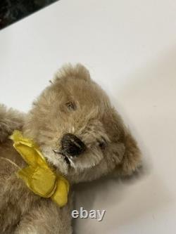Vintage Miniature 6 Steiff Mohair Original Teddy Bear with yellow ribbon