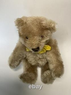 Vintage Miniature 6 Steiff Mohair Original Teddy Bear with yellow ribbon