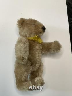 Vintage Miniature 6 Steiff Mohair Original Teddy Bear with yellow ribbon