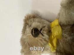 Vintage Miniature 6 Steiff Mohair Original Teddy Bear with yellow ribbon