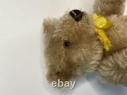 Vintage Miniature 6 Steiff Mohair Original Teddy Bear with yellow ribbon