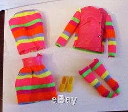 Vintage Mod Barbie Stacey Doll Htf Sears Exclusive Stripes Are Happenin' #1545