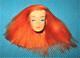 Vintage No Body Color Magic Scarlet Flame Redhead All Original Barbie Head Rare