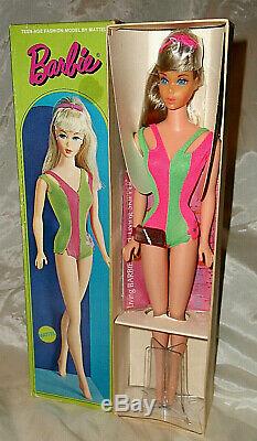 Vintage Nos 1967 Standard Barbie # 1190 Blond Hair W. Box Nrfb