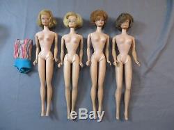 Vintage Original Barbie Lot of 4 Bendable Midge American Girl Bubblecut TLC
