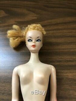 Vintage Original Blond Ponytail #1 Barbie #850 Metal Rods In Feet -Doll Only
