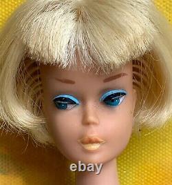 Vintage Pale Blonde 1965 American Girl Barbie Doll 1070 Bendable Leg Barbie