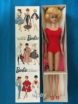 Vintage Platinum Blonde Bubble Cut Barbie in Original box, Excellent