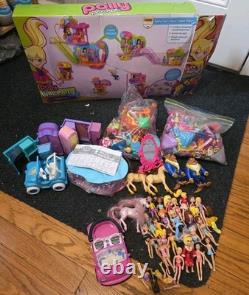 Vintage Polly Pocket Huge Lot Of Dolls Playsets Clothes Mismatched