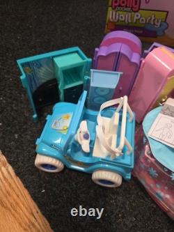 Vintage Polly Pocket Huge Lot Of Dolls Playsets Clothes Mismatched
