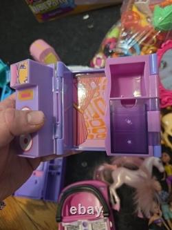 Vintage Polly Pocket Huge Lot Of Dolls Playsets Clothes Mismatched